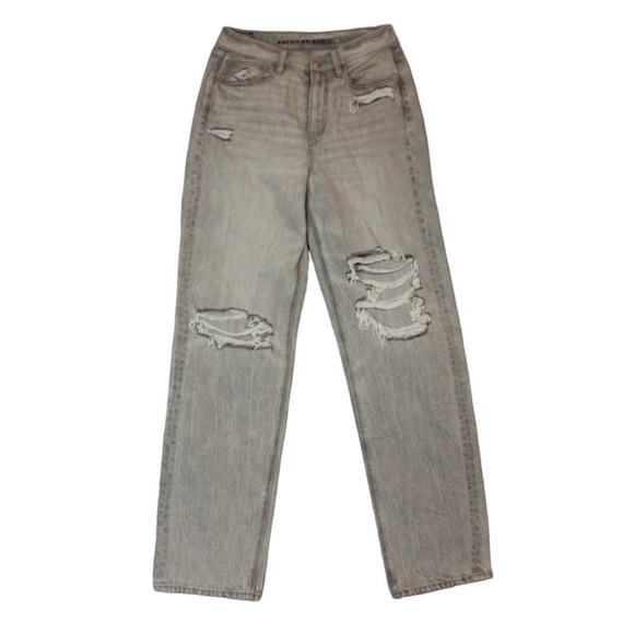 American Eagle Womens Highest Rise 90s Boyfriend Jean Gray NWT 4 Regular - Picture 1 of 12